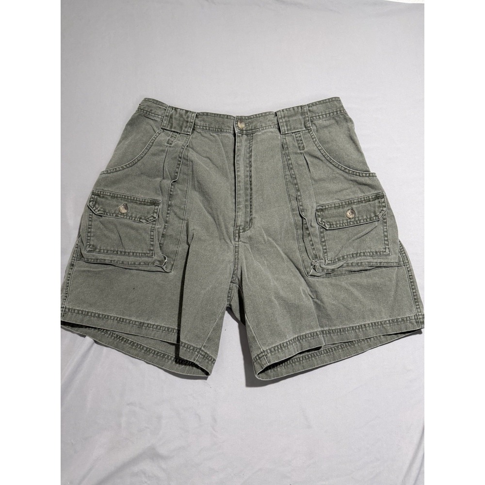 Vintage RedHead green cargo pocketed shorts, cotton, men's 38